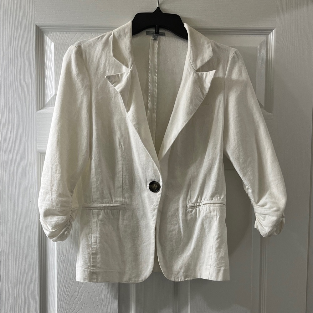 Women's White linen Blazer